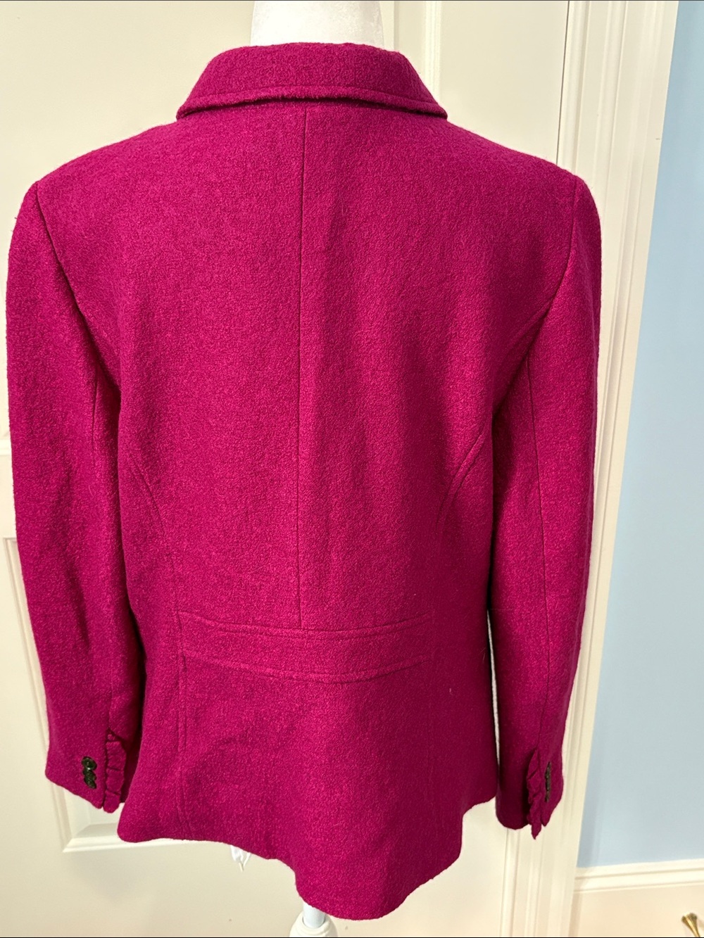 Talbots Ruffle Pocket Fuchsia Jacket - Picture 6 of 8